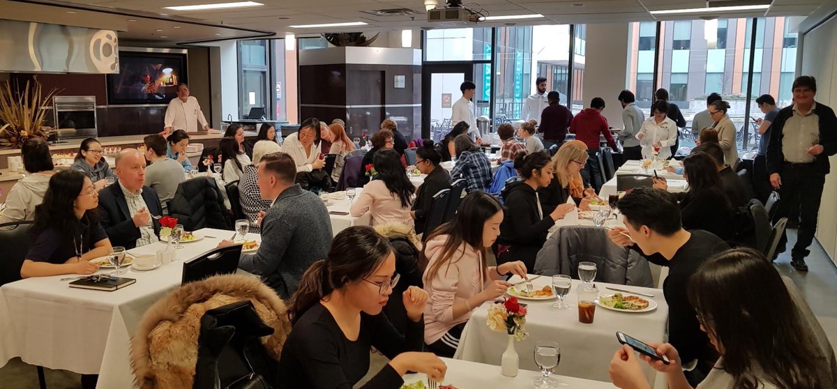 FDimanche's tweet photo. This is the last week for #RUDining, the student-operated restaurant @HTMRyerson @TRSMRyersonU. Full house yesterday to appreciate food any Chef Paul and service team led by Instructor Brian Heasman https://t.co/CQV0c2PHxD