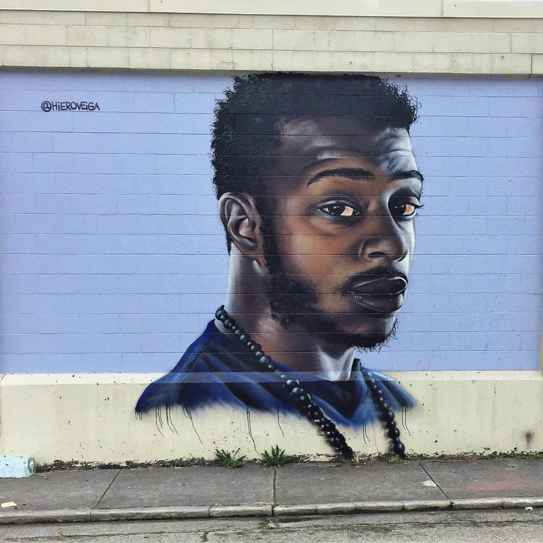 Isaiah Rashad mural in his hometown Chattanooga. 