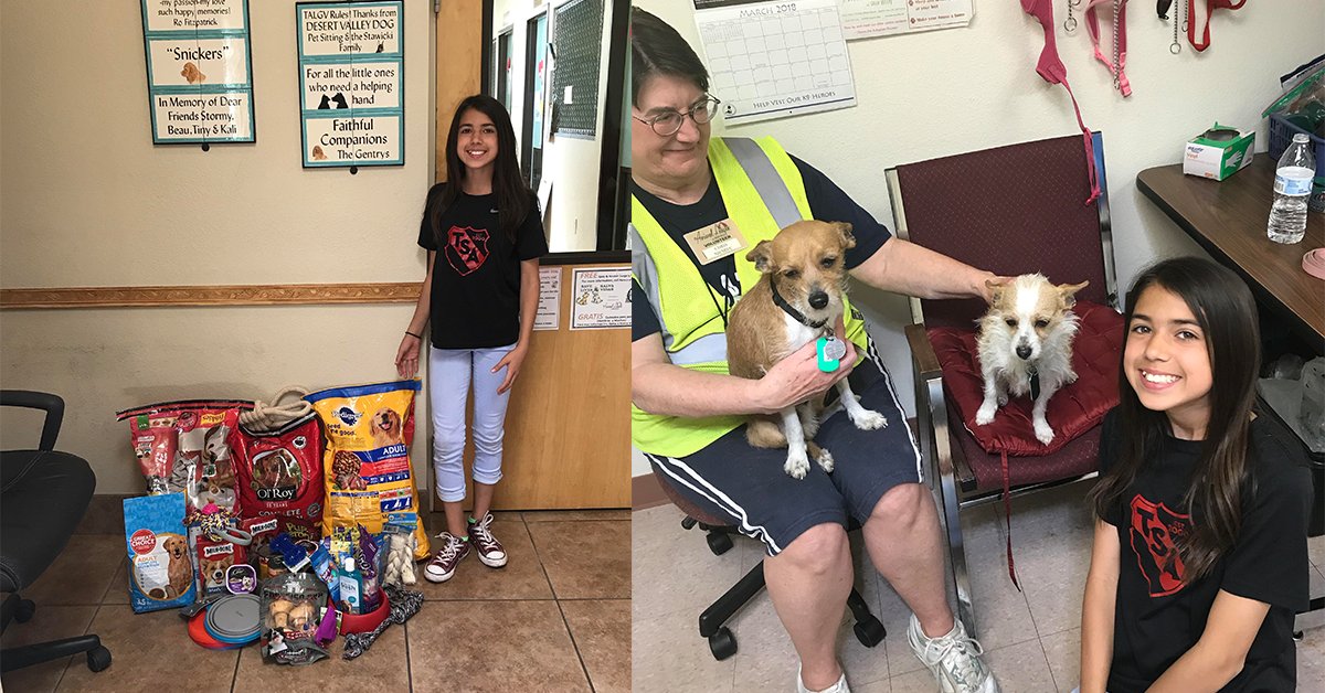 AZSoccerAssoc's tweet photo. Meet @TSA_Academy's Jackie Myrich. Instead of receiving birthday presents, she has been asking for donations to bring to @azhumane, @AZtalgv, &amp; @HermitageCats. Our student-athletes are dong great things on and off the pitch!

Read --> https://t.co/zcr4hdxoiu https://t.co/jL0r9pzm7w