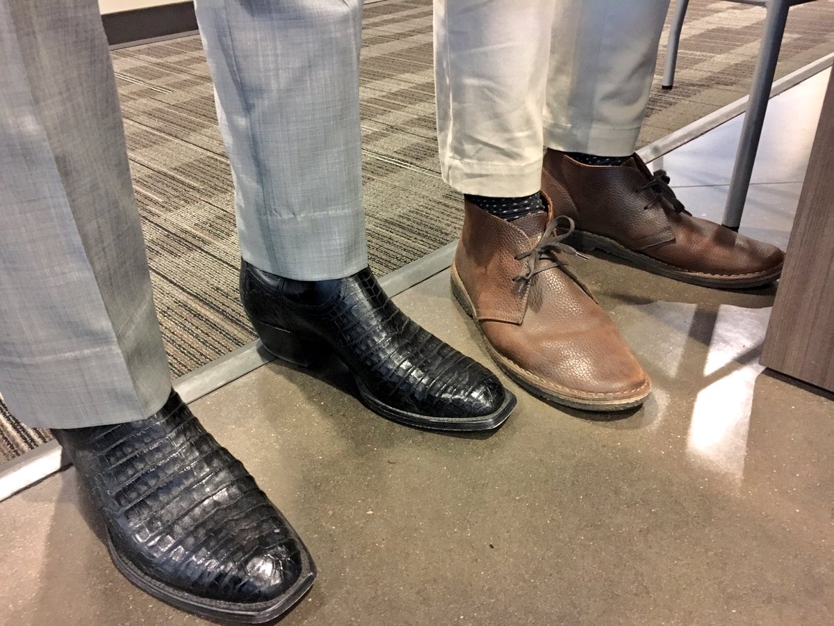 KrisGutierrez's tweet image. One of us is a good 'ol boy... and one of us isn't. 😜 Who wore the best boots... @JackHighberger or me? #NotATrickQuestion 🤠 @NBCDFW #TexasConnectsUs