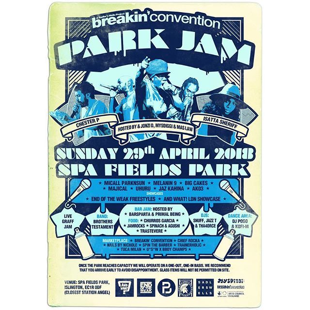 BConvention's tweet photo. In case you haven't clocked, Park Jam is a week earlier this year, and our festival is the next weekend. https://t.co/D7eTmd04Zy