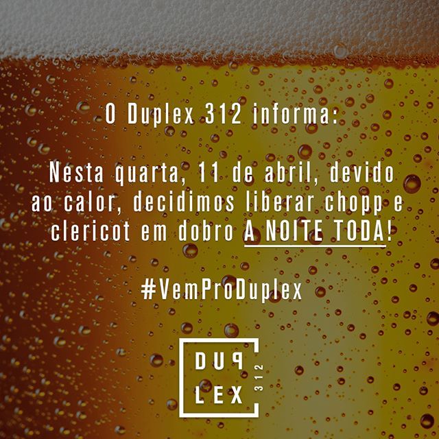 duplex312's tweet photo. Não estamos aguentando este calor. Então, decidimos liberar chopp e clericot em dobro A NOITE TODA! E ainda: - ENTRADA GRATUITA A NOITE TODA!
- NALANDA AO VIVO!
- JOGO DO INTER NAS TVS

#VemProDuplex https://t.co/amqK8QpRPx https://t.co/r9x9E44VFz