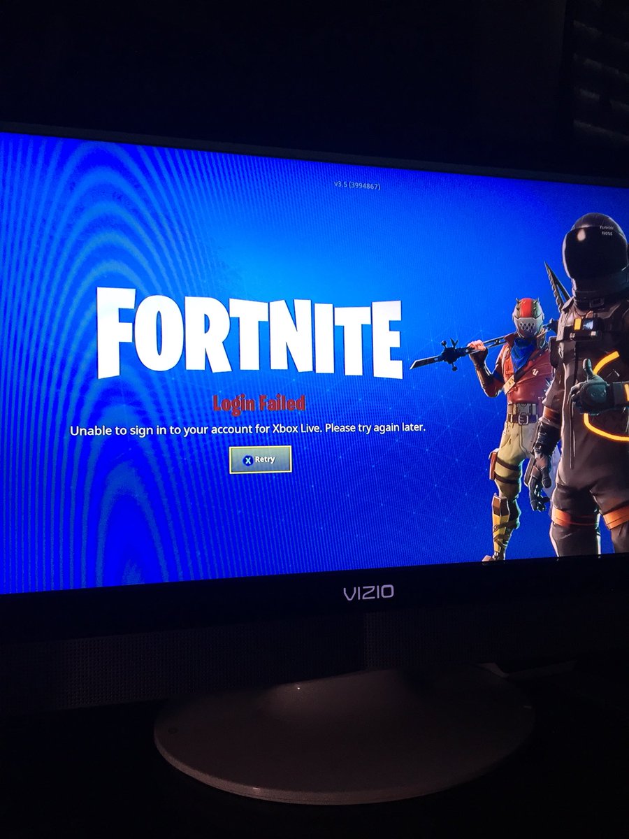 FortniteMemphis's tweet photo. @FortniteGame Fortnite can you fix this? Xbox live probs https://t.co/6jatd468BO
