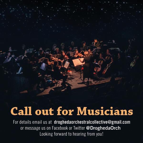 REMINDER: @DroghedaOrch rehearsals with Karen Ní Bhroin kick off Mon. April 16th, 7:30 @ Augustinian Church #Drogheda (use side door) NEW MUSICIANS email or DM, details on poster. @MusicDkIT #LouthChat 🎶🎻🎺