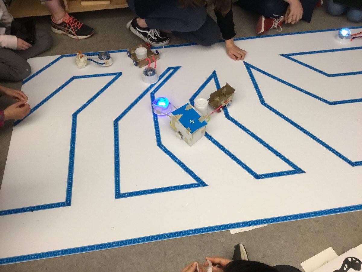 rich_ready's tweet image. We needed a break while using #designthinking to create Sphero powered driverless cars. Sphero art. I had to try it. What fun. @ZibinDarcie #sd79learn @SpheroEdu @LisaRead