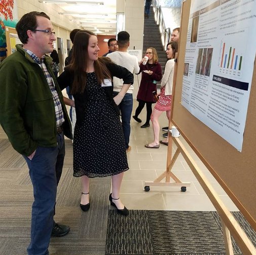 The WVU Davis College Graduate Fair has been a blast! Shoutout to @kasson_wvu for helping me prepare a quality poster and educate so many new people on American chestnut, the blight that has decimated populations, and a hypovirus that may soon come tot he rescue.