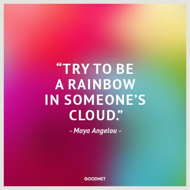 KartCosmo's tweet photo. "Try to be a rainbow in someone's cloud."-Maya Angelou #FoundersOnly #KartCosmo https://t.co/pfwYntSLqO