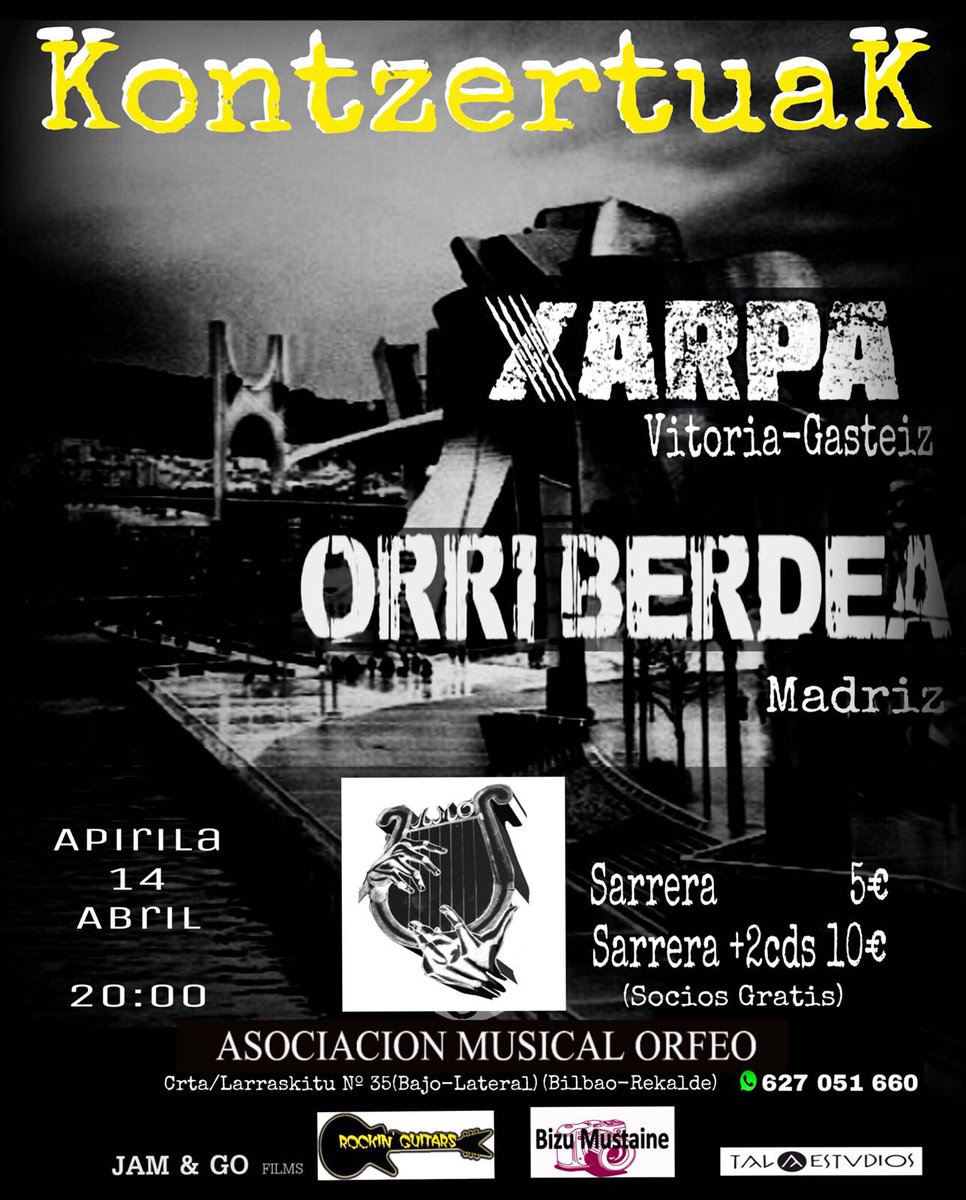 Este fin de semana nos juntamos con nuestros grandes amigos de orri berdea en Bilbao (Asociación musical orfeo) a partir de las 20:h estaremos dando guerra no os lo podéis perder !!