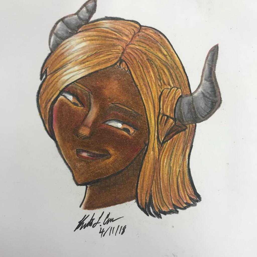 #dailyart #art #darkskin #horns #expressions #girlswithhorns #jevaughn456 ift.tt/2qnlgnc darkskin, expressions, girlswithhorns, art, jevaughn456, dailyart, horns