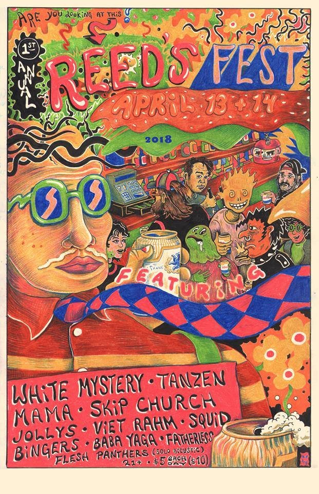 Next Show!
facebook.com/events/1621501…
<a href="/Reedslocal/">Reedslocal</a> <a href="/fleshpanthers/">flesh panthers</a> <a href="/yrMAMAband/">MAMA</a> <a href="/MissAlexWhite/">White Mystery</a>