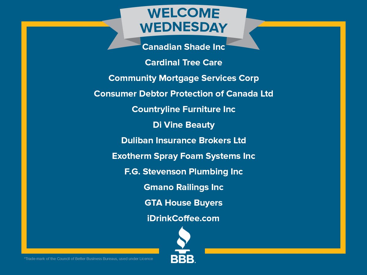 Bbb Central Ontario On Twitter It S Welcomewednesday Welcome