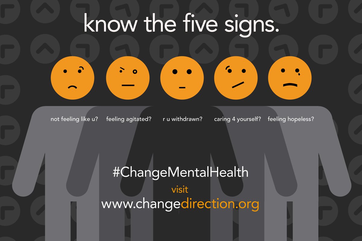 giveanhour's tweet photo. A1: Have they been exhibiting one or more of the Five Signs of Emotional Suffering fro longer than two weeks? #MilFamsReachOut https://t.co/hXxdoodUTk