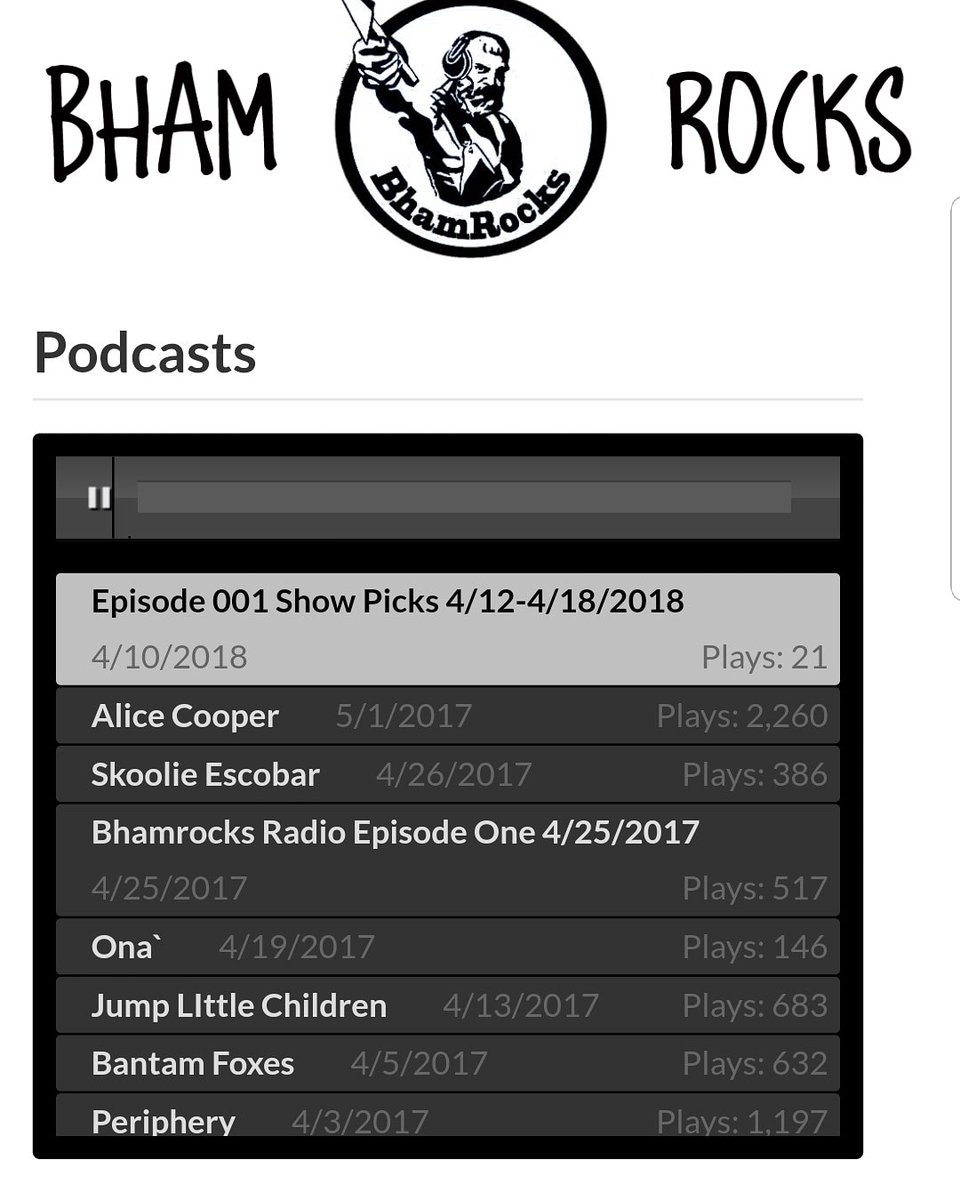 We quietly kicked off our new podcasts series. Go to bhamrocks.com/podcast for a sampling of our picks of the best concerts to catch this week, including @earlyjamesandthelatest @bitter_calm <a href="/SweetCrudeBand/">sweetcrudeband</a> <a href="/JukeboxtheGhost/">Jukebox the Ghost</a> @roadsoda333 @nikiadkins and more! New stuff coming..