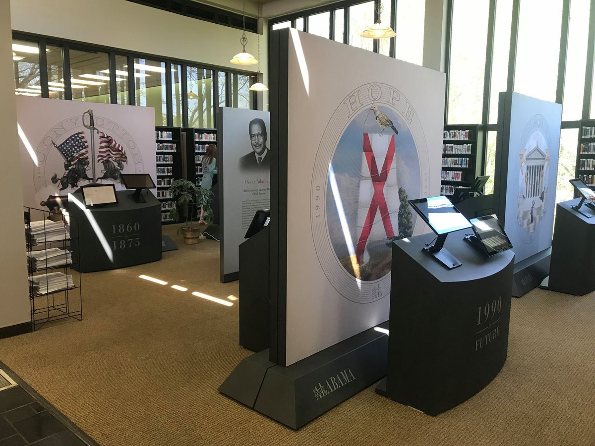 MakingAlabama's tweet photo. We are so excited that one of the first venues to have #MakingAlabama is the @OpelikaLibrary in Lee County! Make sure to check out the exhibit today! They are open until 5. #LoveAL #DiscoverAL #sweethomealabama #Alabama200 #AlabamaHistory https://t.co/pvTDVO54zE