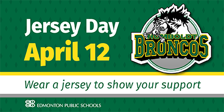 EPSBNews's tweet photo. Our hearts go out to the players, families and communities affected by the Humboldt Broncos bus crash. We encourage #EPSB students and staff to wear a jersey or green and yellow clothing tomorrow to show support. Together we are #HumboldtStrong. #JerseysForHumboldt #yeg https://t.co/kdUQwANc2A