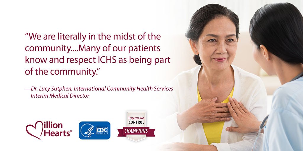 MillionHeartsUS's tweet photo. Wow! @supportichs, a 2017 #HTNControlChamp, reached a hypertension control rate of 70%. Read how they successfully worked with #minority populations to achieve blood pressure control. https://t.co/dUvnonvCoj https://t.co/g6wneZMf9P