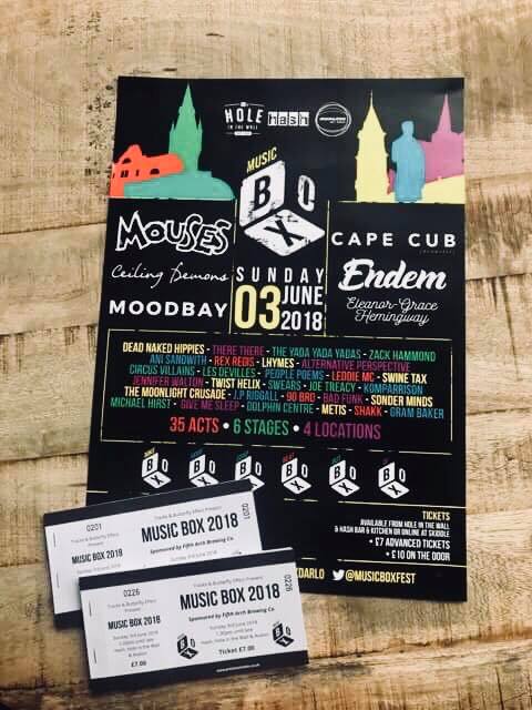 The internet has been getting a lot of bad press lately and so buying your <a href="/musicboxfest/">Music Box Fest</a> tickets online might fill you with dread.

However, fear not as both <a href="/hitwdarlington/">Hole in the Wall</a> &amp; <a href="/HashBarKitchen/">Hash Bar & Kitchen</a> are selling physical tix for £7 ADV

You can get 'em online too: bit.ly/2pcW1DU