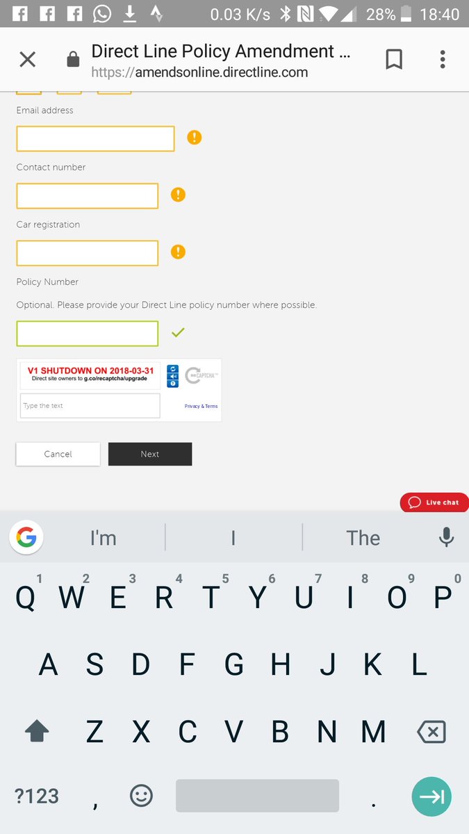 cocomosey's tweet photo. @DirectLine_UK trying to upload proof of my no claims but the captcha has expired so I can't get past this page. https://t.co/Dp46JnTRWm