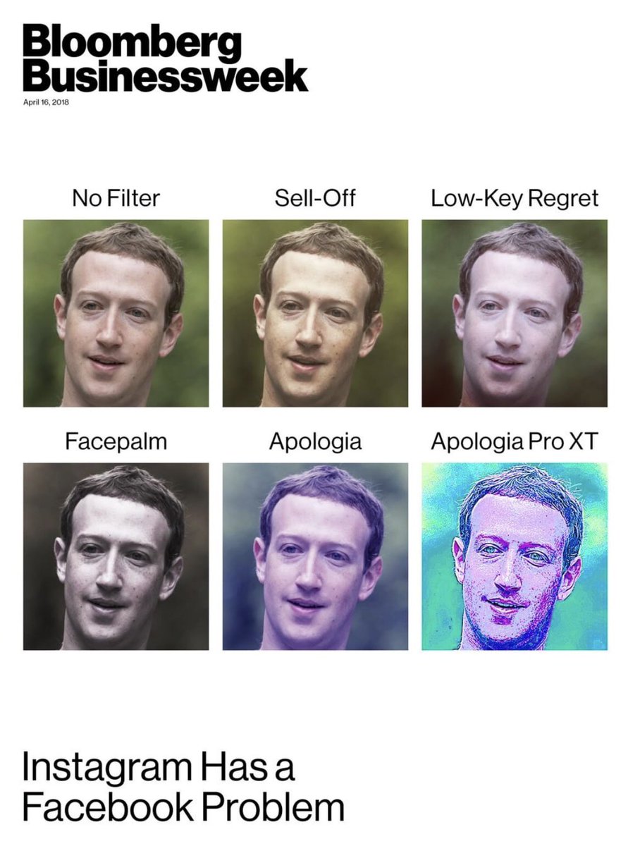 coverjunkie's tweet image. “Instagram has a Facebook problem” Newest cover @bloombergbusinessweek ♠️ editorinchief @joelweber creativedirector @nonsenzo .
.

#coverlove #magazinecover #coverdesign #coverjunkie #markzuckerberg #nofilter