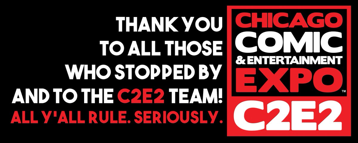 DevilsDue's tweet photo. We had the best time at #C2E2. Thank you to staff and to the attendees. You're all superheroes. Like, for realsies. #untilnextyear #devilsdue #1firstcomics https://t.co/1zB9cF0blw