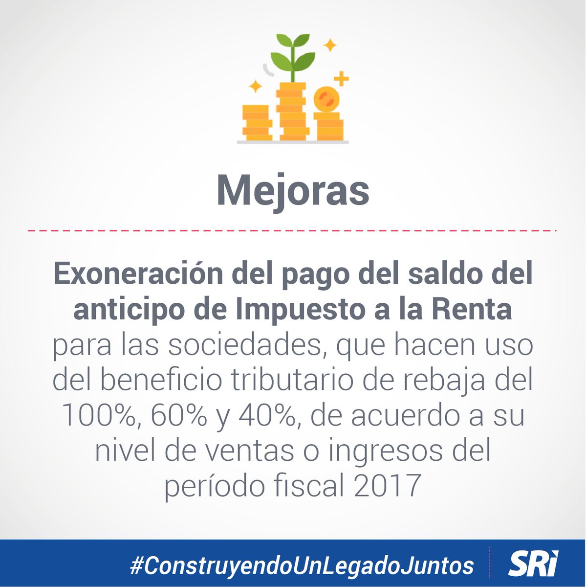 SRIoficialEc's tweet photo. La nueva versión en línea del #Formulario101 para la declaración del #ImpuestoALaRenta de sociedades tiene las siguientes mejoras para el registro de información👇 https://t.co/H24OHY0Qt6