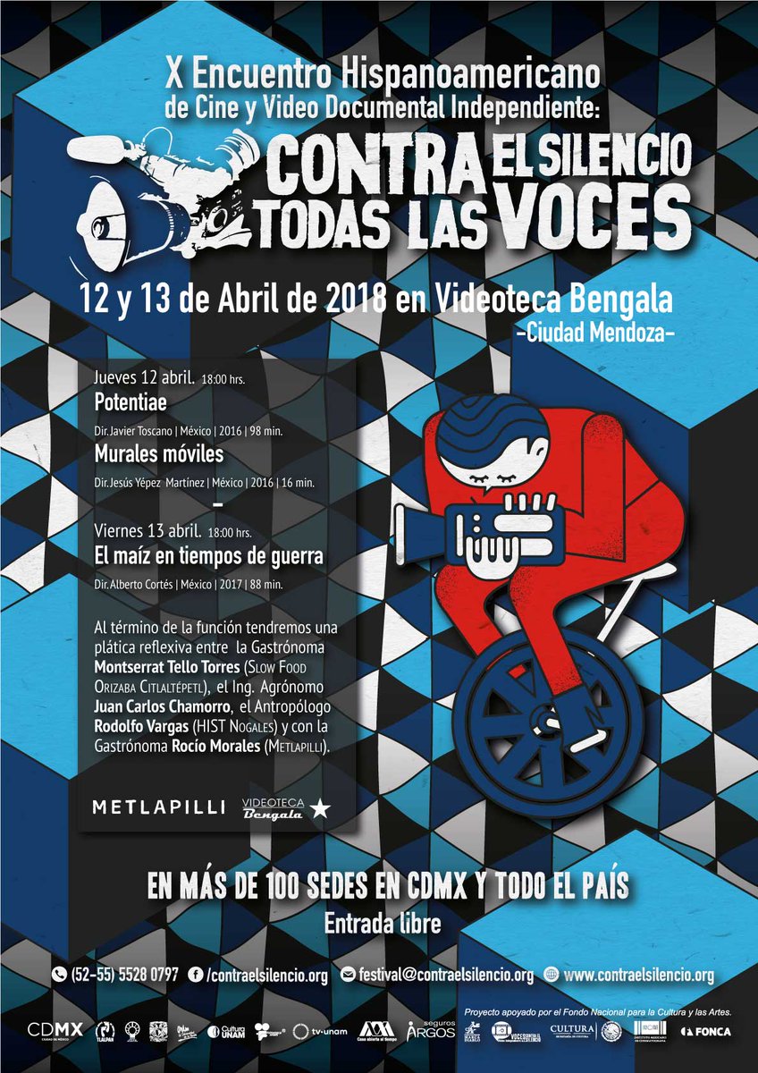 VBengala's tweet image. Mañana y el viernes recibiremos al encuentro @vocescontra Además, preparamos una charla en colaboración con @Metlapilli para acompañar la proyección de @elmaizentiempos