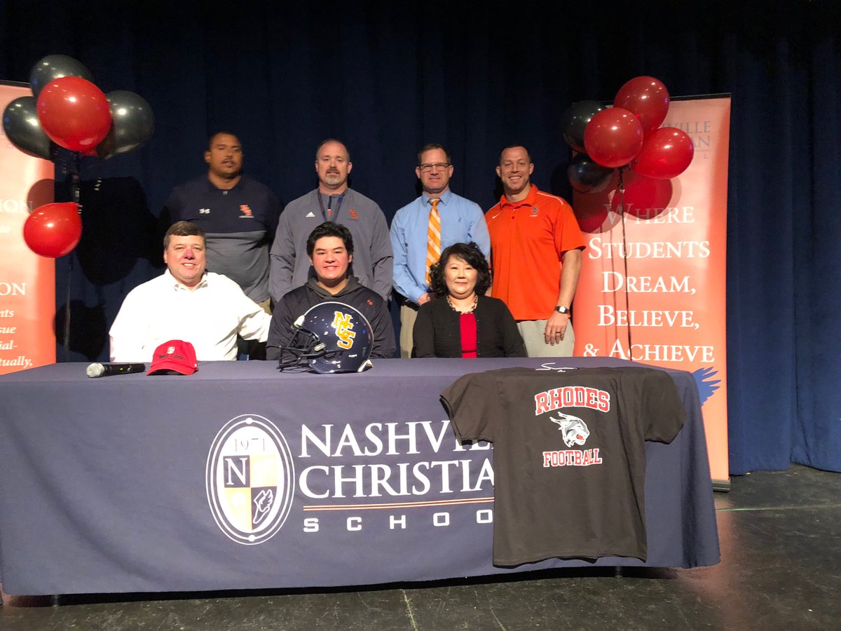 Huge congrats to <a href="/NCSEAGLES/">Nashville Christian School</a> senior Jack Elliott on signing with Rhodes College to continue his football career. Great young man with a bright future! #WeAreNC