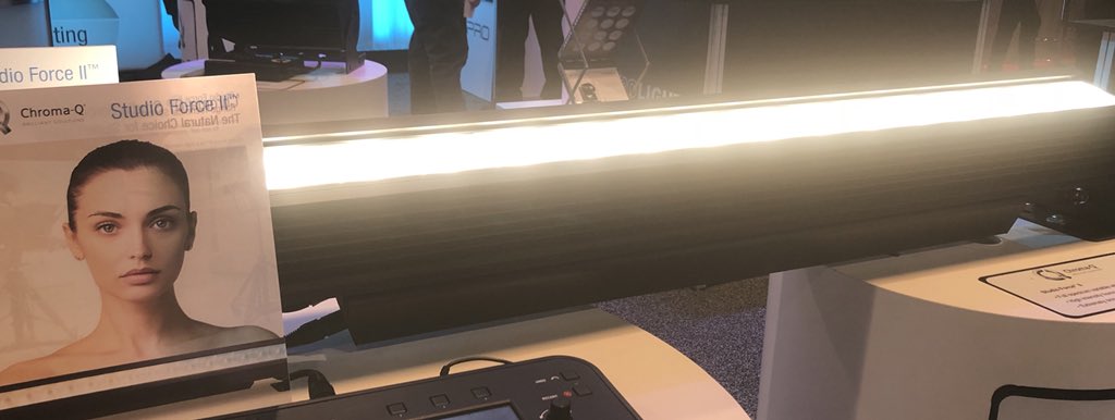 tfwm's tweet photo. New #StudioForceII from @chromaqlighting offers variable white light #studiolighting w/ability to run #saturatedcolor as well. @NABShow booth C11434 #worshiplighting https://t.co/8W8HucQky4