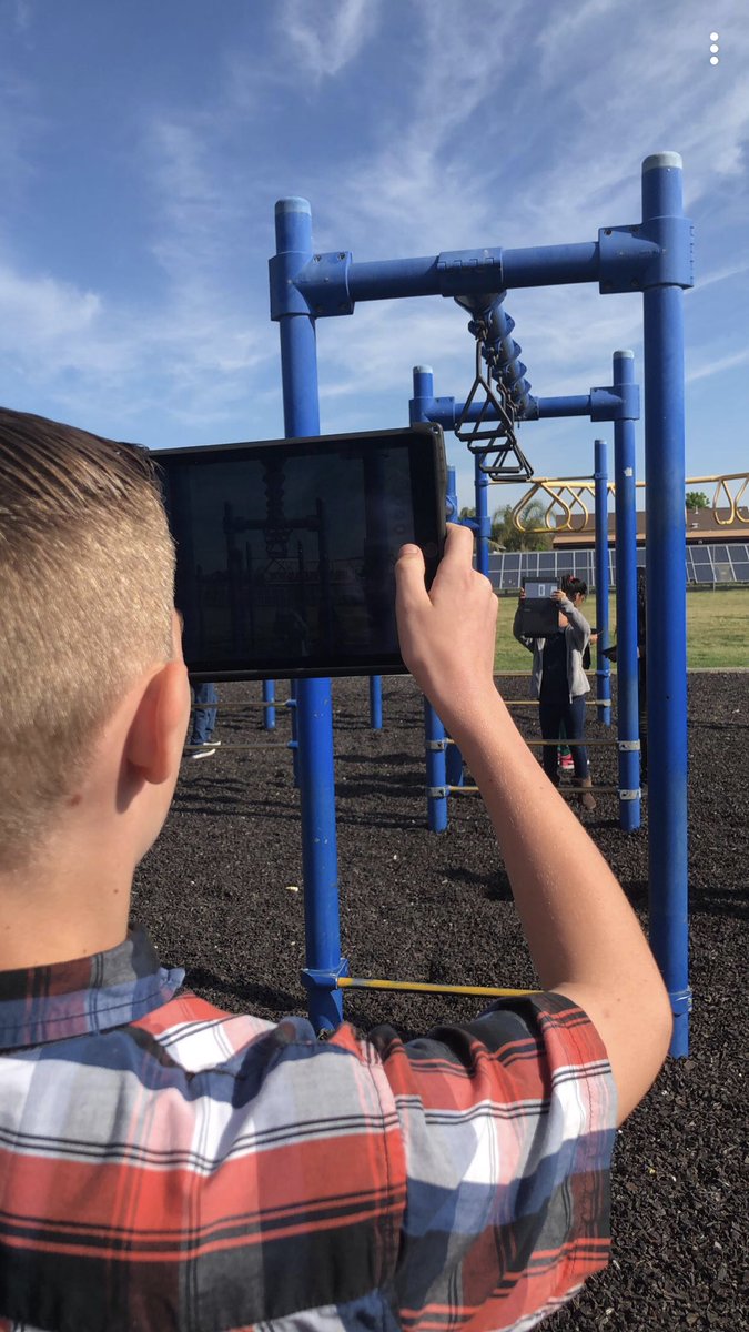 coffeeSTEM's tweet photo. C1 took math outside today.☀️Discovering polygons and quadrilaterals on the playground was a blast! We love creating and sharing with @Seesaw #5thgradegeometry #outdoormath #sunshineandresearch https://t.co/wQFgsEnKZj