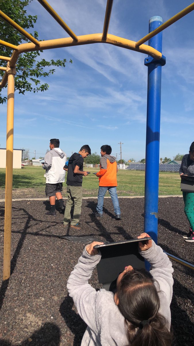 coffeeSTEM's tweet photo. C1 took math outside today.☀️Discovering polygons and quadrilaterals on the playground was a blast! We love creating and sharing with @Seesaw #5thgradegeometry #outdoormath #sunshineandresearch https://t.co/wQFgsEnKZj
