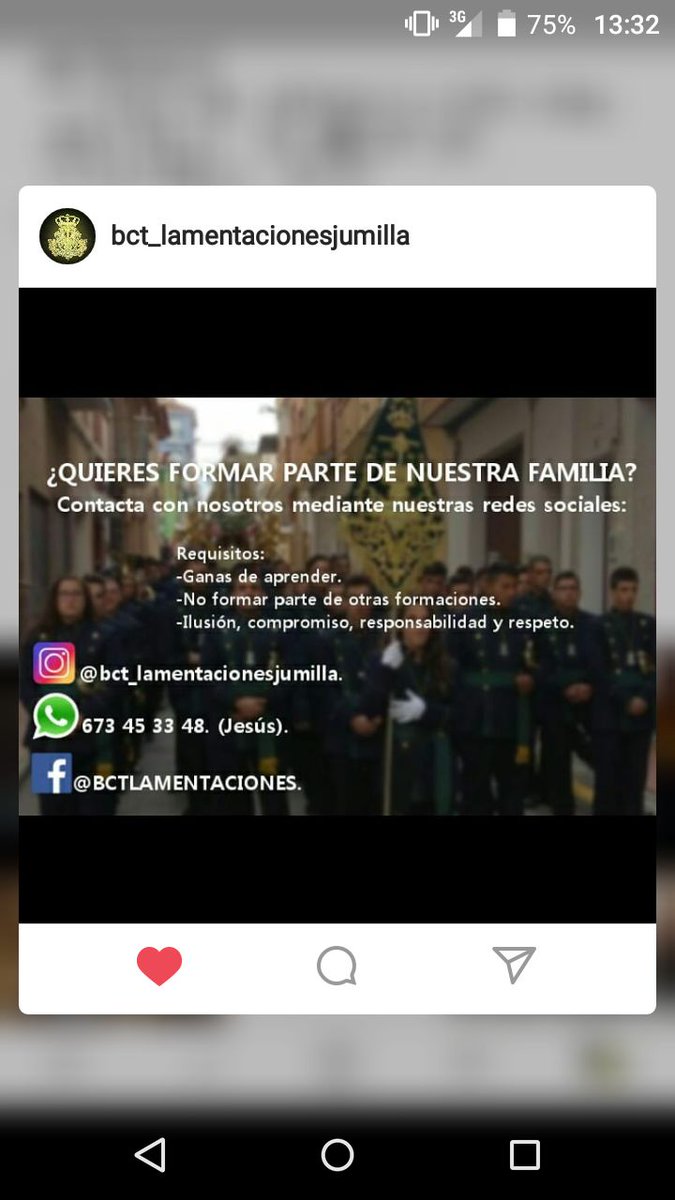 📢Abierto el plazo de inscripción para formar parte de nuestras filas. Para mas información. 📲673 45 33 48.  <a href="/JCHJumilla/">Semana Santa Jumilla</a> <a href="/HerodesJesus/">Jesús ante Herodes</a>  #SomosLanebtaciones #Somosfamilia #SS19