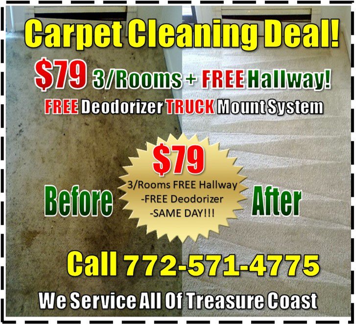 #carpetcleaning #treasurecoast #portstlucie #fortpeirce

Truck Mount System
Same Day Service to all of Treasure Coast 

772 571 4775