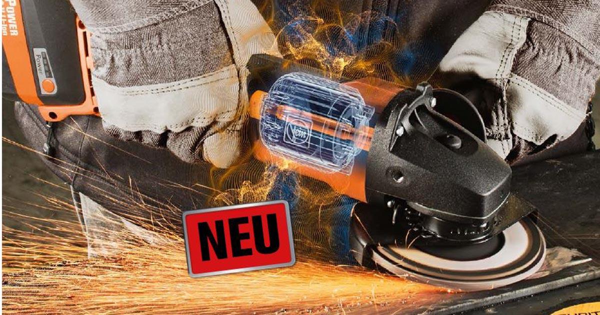 Gekapselt und geschützt vor Staub: Mit dem neuartigen FEIN PowerDrive Motor könnt ihr den Akku- Winkelschleifer auch dort benutzen, wo es staubt und schmutzig ist - und habt trotzdem ein wartungsfreies Gerät.