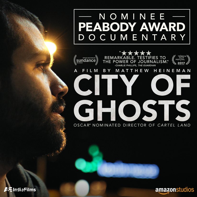 Honored that #CityOfGhosts has been chosen as a finalist for a 2017 Peabody Award. We are humbled that the sacrifices of <a href="/Raqqa_SL/">الرقة تذبح بصمت</a> continue to get the attention they deserve and hope that they inspire meaningful change going forward.