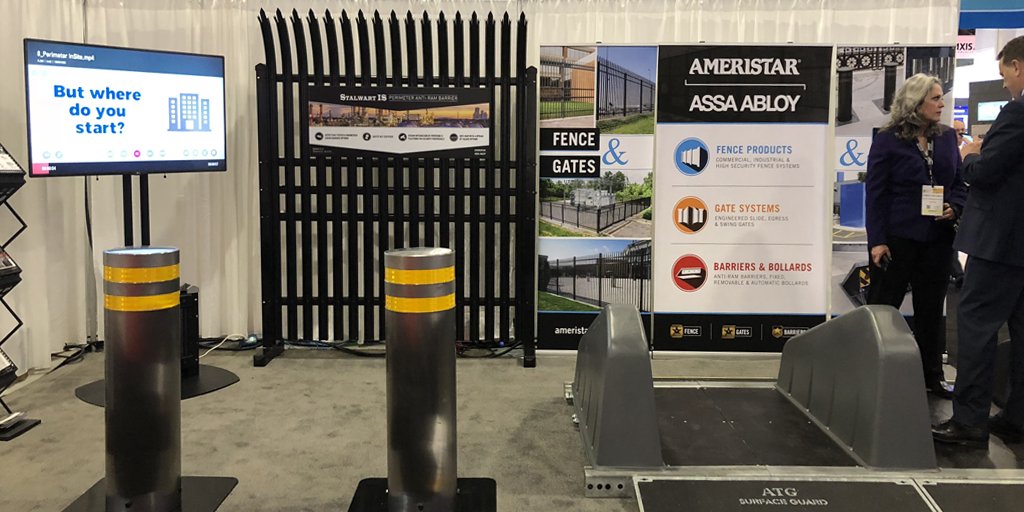 AmeristarFence's tweet photo. We're excited to talk to you about all our new products! Come see us at booth 9073! @ISCEvents #ISCWest #AmeristarPerimeter #AmeristarTeam #AmeristarFence #AmeristarGates #AmeristarFence #Connecttomore #ISCW2018 #safety #teamwork #fence #barrier #bollard #security #perimeter https://t.co/q2qvW2QJmD