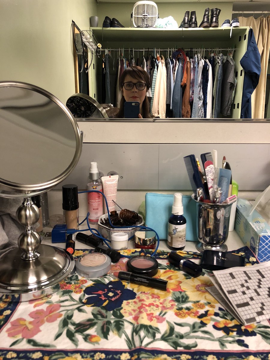 CynthiaDale's tweet photo. Roar of the greasepaint, smell of the crowd.... #funhome #dressingroom #lifeuponthewickedatage #grateful https://t.co/EeoRhj1g89