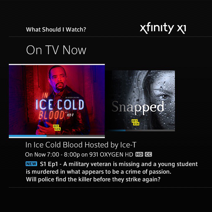oxygen's tweet image. All your favorite #Oxygen shows available at speeds so fast, it’d be a crime not to binge them all. #XfinityLive