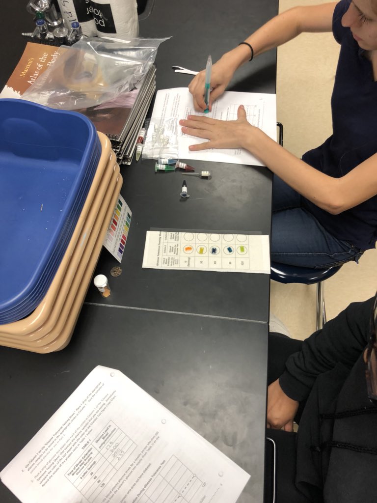 PBGHSScience's tweet photo. It’s Diabetes Day in Anatomy and Physiology! DYK? 30.3 million people or 9.4% of the US population is diabetic. We are doing a simulated diagnosis lab today! 🍬🍭🍬@PBCSDScience @GatorsReadDaily https://t.co/DB7TYn7xiJ