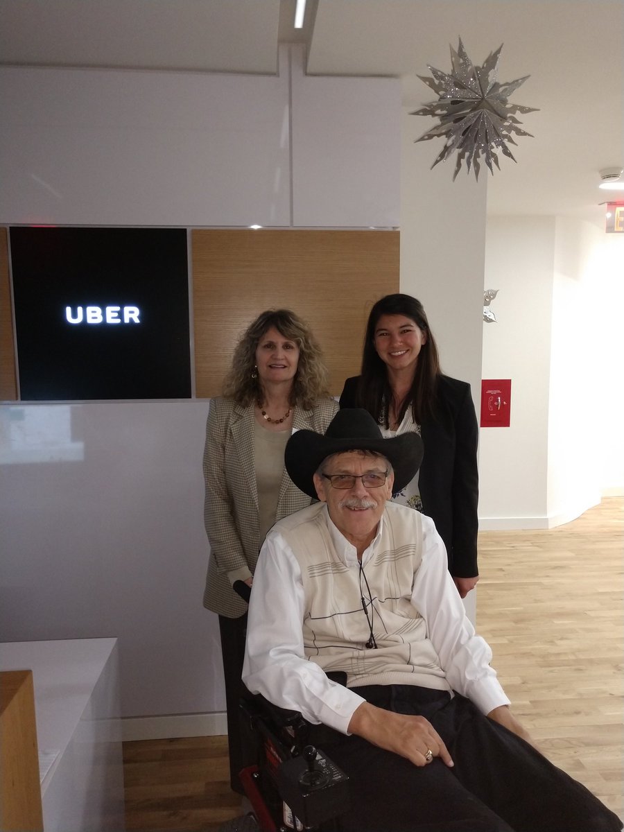 KjBuckland1's tweet image. Helen Berger and I just met with Dara Khosrowshahi, CEO of Uber. We heard directly from him, a commitment from the company to serve people with disabilities including wheelchair users!