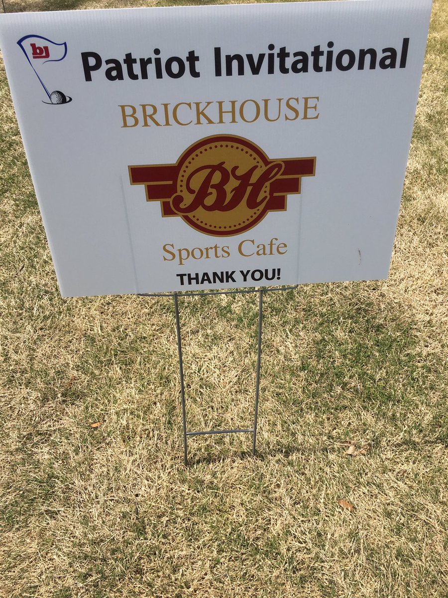 BJHSGOLFTEAM's tweet photo. We want to thank all of our sponsors! Thank you for supporting the 2018 Patriot Invitational and the Bob Jones  Golf Team! https://t.co/jtn6KcwGZT