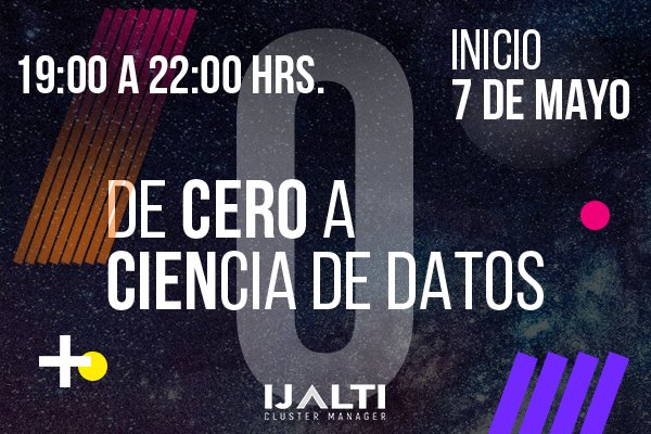 IJALTI's tweet photo. Te invitamos al curso "De Cero a Ciencia de Datos" que impartirá Haydé Martínez en el Centro del Software. ¡Tenemos cupo limitado!
Plan de estudios, fechas, costo e inscripciones aquí: https://t.co/eajyUEnE4p ¡No es necesario tener conocimientos previos de programación! https://t.co/LcCFm7Js41