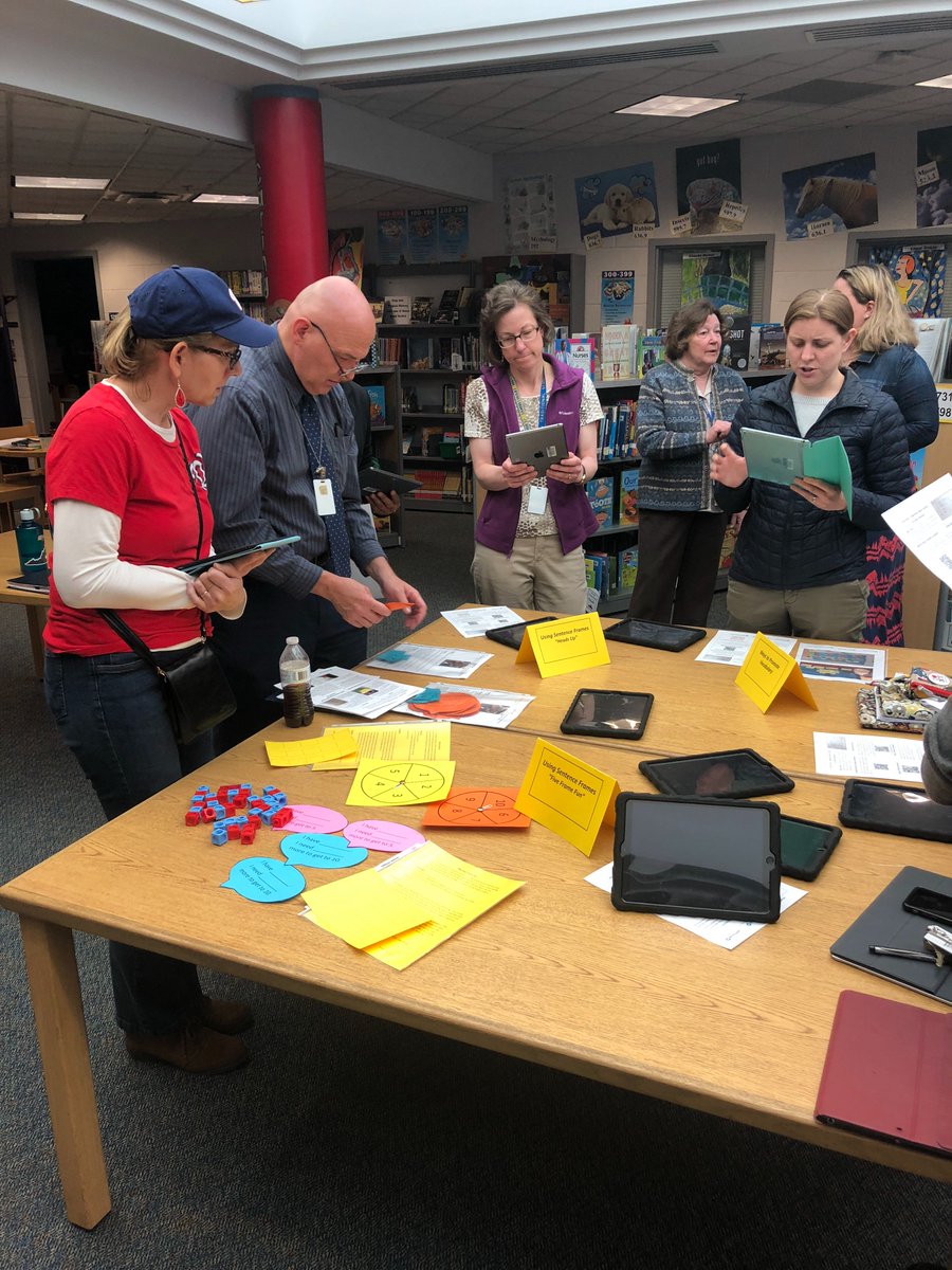 ATS_ESOL's tweet photo. Exploring resources through the ESOL/HILT Pop-up Learning Lab @APS_ESOL https://t.co/HdHRZB0lPo