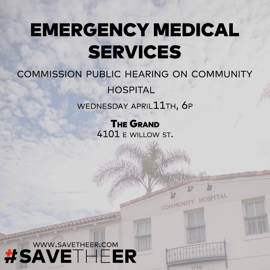SavetheER's tweet photo. Please join CHLB &amp; LA Emergency Medical Services tonight at 6p at the grand hotel here in Long Beach for a public hearing on the hospital.💫 https://t.co/1NvABBFfeI