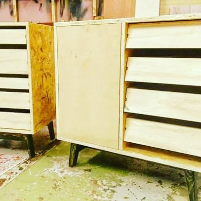 glwdesignscom's tweet photo. Cupboard and draw unit carcass waiting for colour and pattern, plus the all important concrete draws. #concretefurniture #style #furniture #homedesign #contemporyfurniture #concrete https://t.co/L0OgsM8FIp