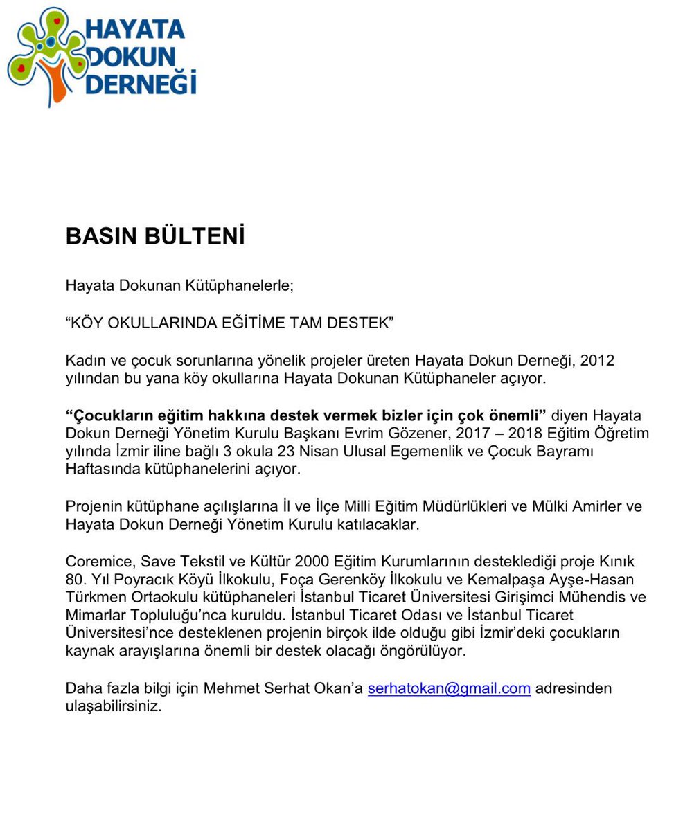 hayatadokun's tweet photo. BASIN BÜLTENİ #hayatadokun #hayatadokunankütüphaneler https://t.co/NK7Np0GXPN