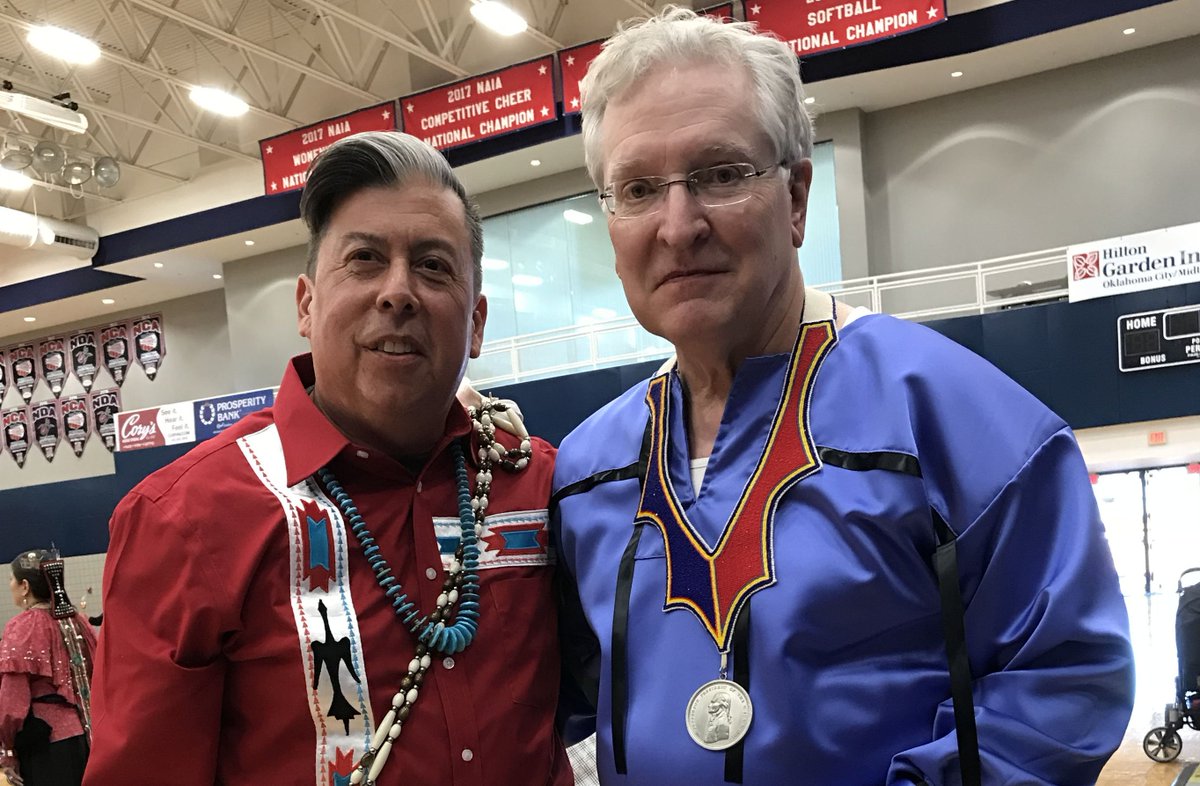 Enjoyed the annual <a href="/OKCU/">Oklahoma City University</a> Pow-wow with friend and Trustee Rev. David Wilson. Pleased to be honored at this great event!