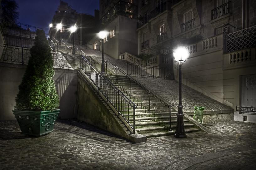 Serge Pixdaus.  Stairs to Montmartre