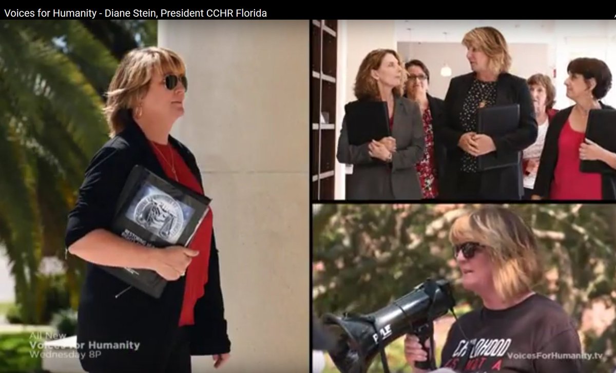 CCHRInt's tweet photo. President of CCHR Florida, Diane Stein, has been working with Florida  lawmakers to eliminate the unjust involuntary psychiatric examination of  children. See her story tomorrow night at 5 &amp; 8 pm PT on DirectTV Ch 320
#CCHRFlorida #protectchildren https://t.co/V2RF7xJdj3