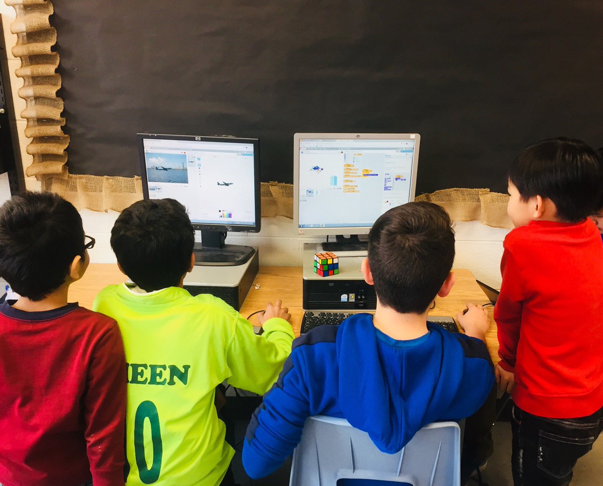 MsThamotharan's tweet photo. Instead of reading buddies today, we had coding buddies with the grade 1s @faircloughps #nevertooyoungtocode #modernlearning @YRDSB https://t.co/XlTb59p6oY