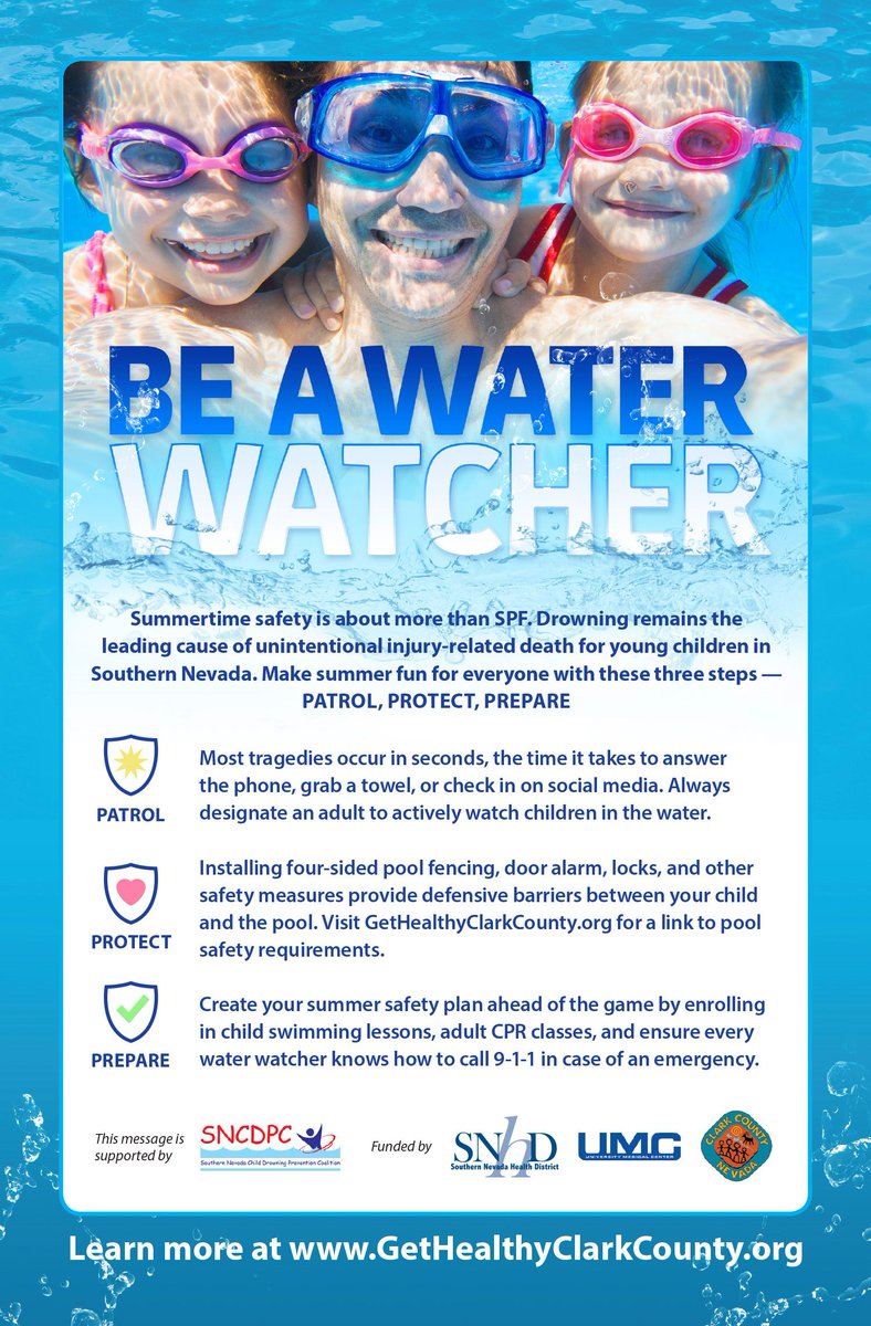 #PoolSafely: Pool season is nearly here. #DrowningPrevention starts with a #WaterWatcher. Make the pledge this year! j.mp/2pN4yg4 @PoolSafely @SNCDPC #TraumaAwareness